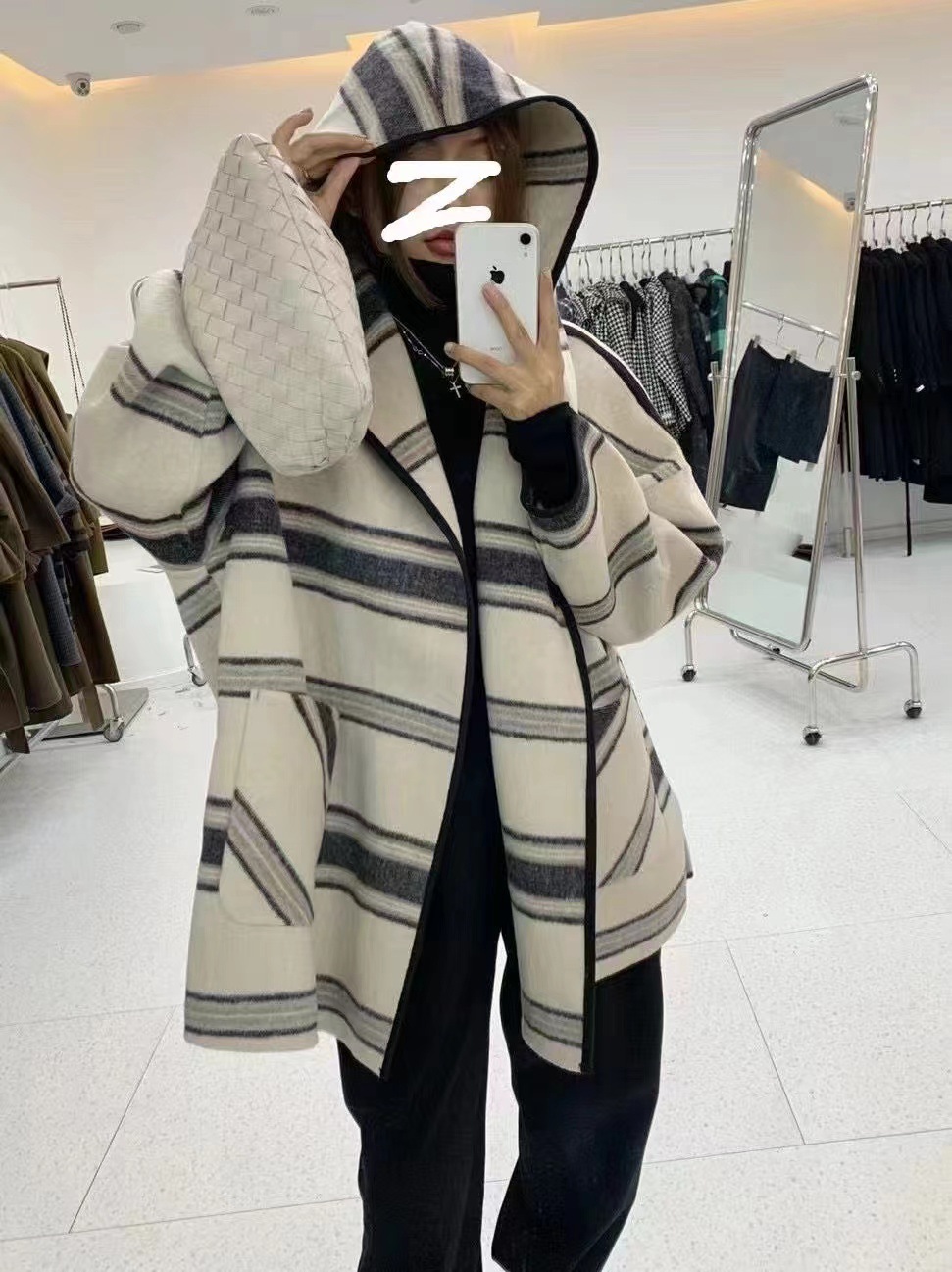 Double-sided cashmere and woolen cape coat for autumn and winter, Hepburn style, short coat, mid-length, 2021 new style for women pic 9
