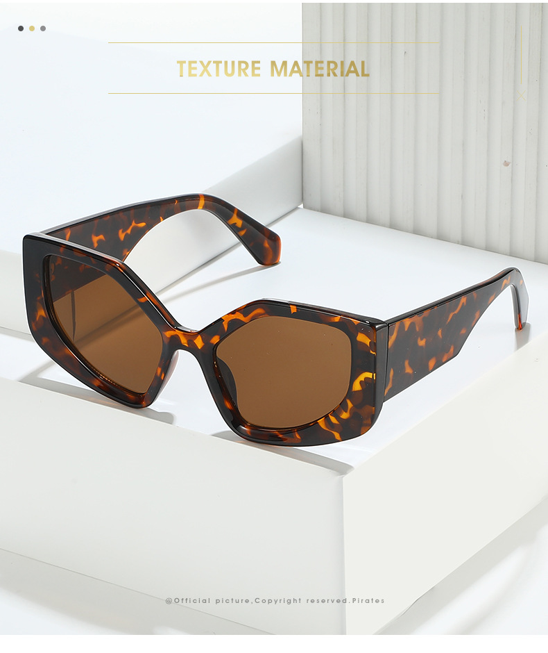 2023跨境新款猫眼太阳镜 欧美亚马逊新品热款个性炫彩彩虹色墨镜详情2