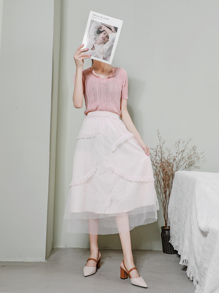 外贸包头凉鞋女夏新款尖头网红高跟鞋时尚后空粗跟时尚配裙子单鞋详情10