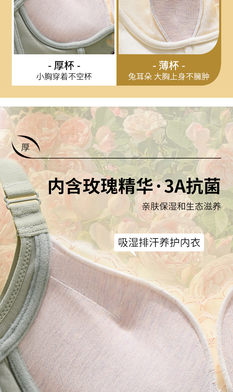 Rabbit ear underwear for women, large breasts make smaller, tuck in secondary breasts, gather small breasts, breathable, anti-sagging, no steel rings, sexy bra cover pic 19