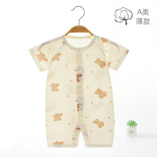 Baby one-piece suit, autumn new style base underwear, pure cotton long-sleeved shirt for boys and girls, baby crawling suit, newborn clothes pic 21