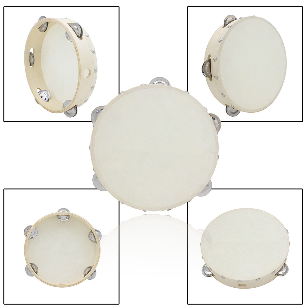 批发8寸手摇铃鼓奥尔夫打击乐器木质铃鼓儿童舞蹈教具手拍鼓乐器详情4