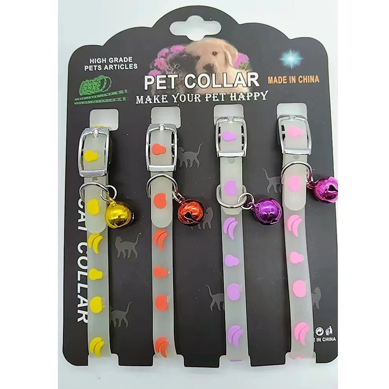 2022 nuevo collar de silicona fluorescente para gatos cachorros collar luminoso para perros cadena de gato luminoso pic 5