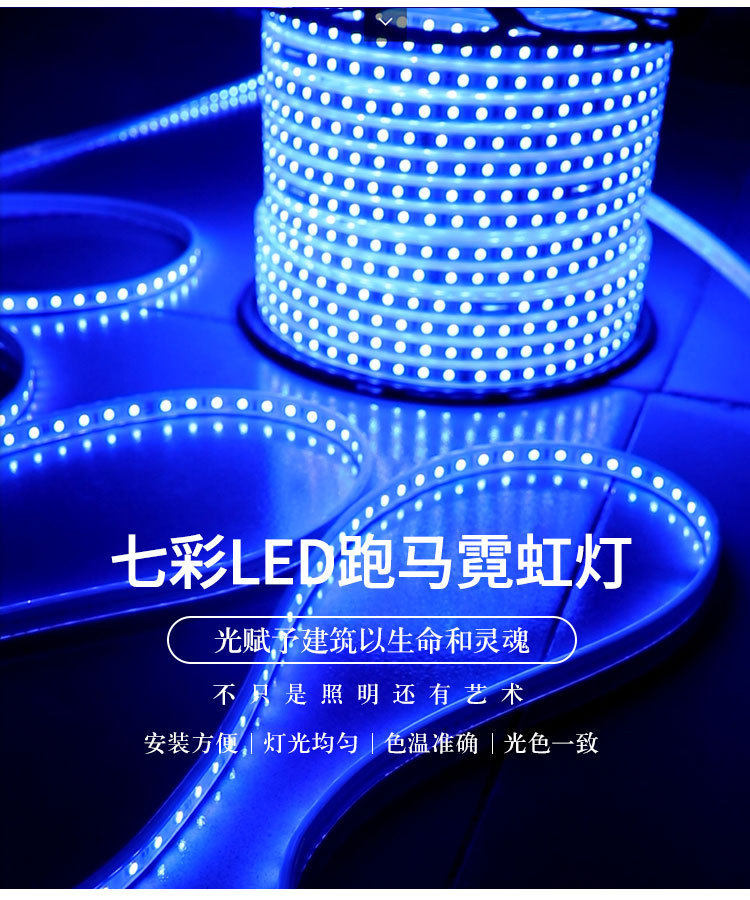 跑马灯七彩流水室外霓虹灯带led灯条广告牌户外防水过年新年彩灯详情2