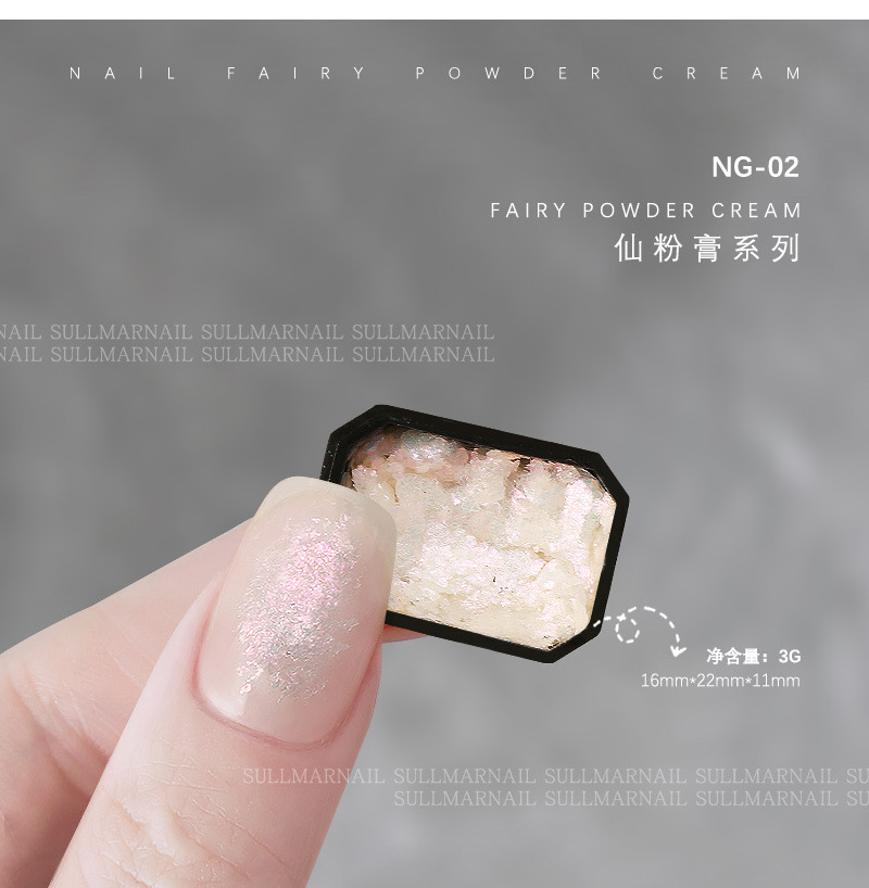 仙粉膏美甲超闪布灵泥仙仙膏彩色肌理质感立体造型胶石膏胶仙女膏详情7