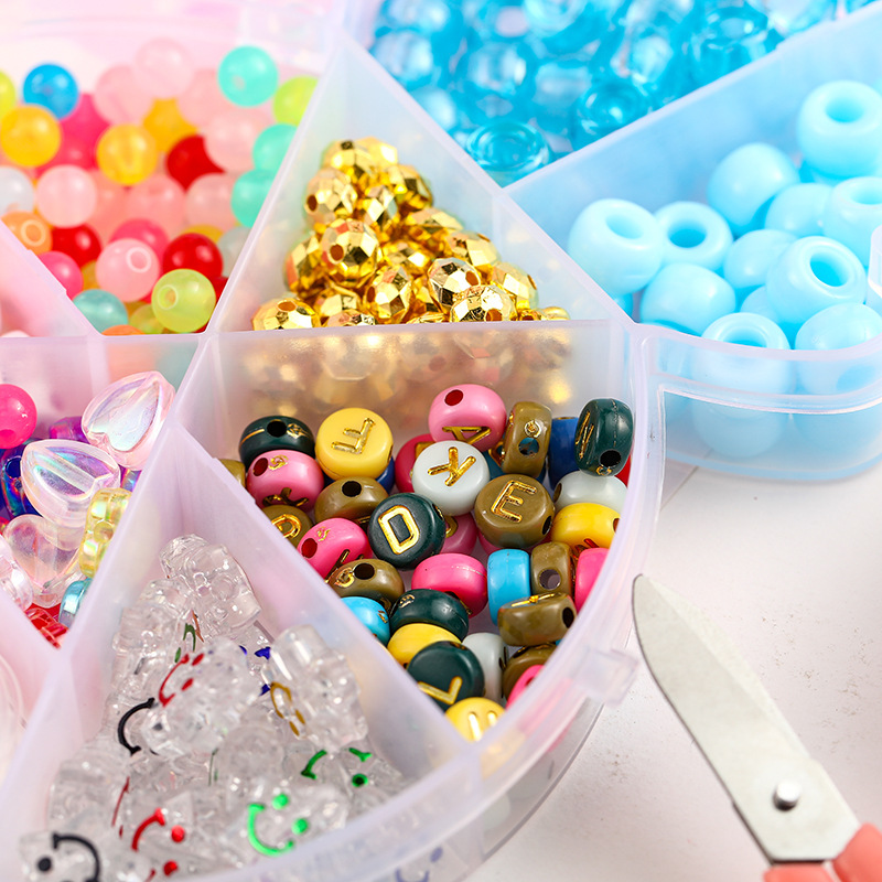 新款外贸跨境8格字母珠米珠菠萝套装儿童串珠手工diy饰品配件详情3