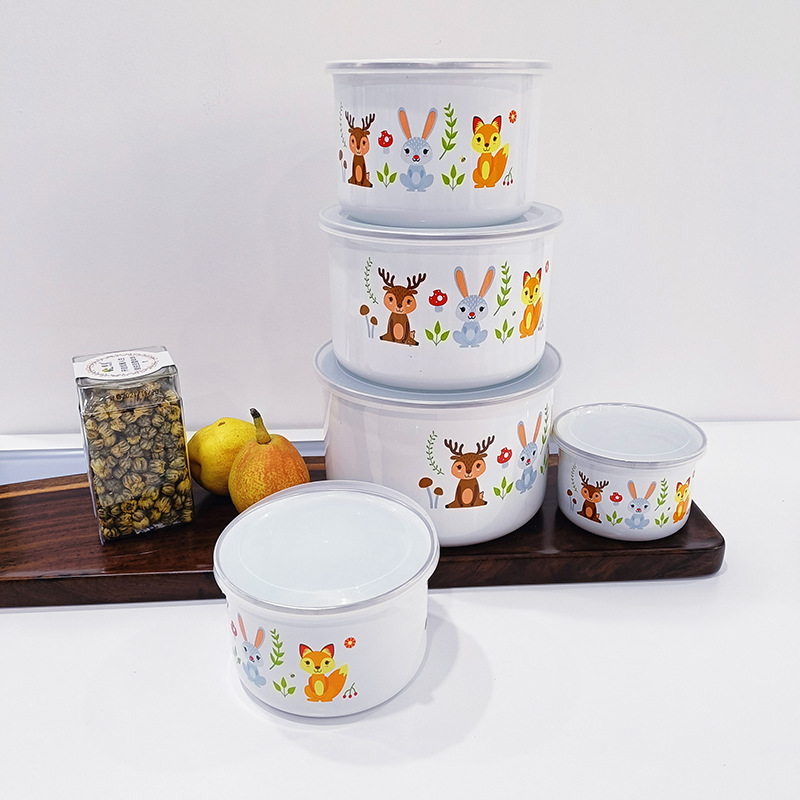 24-26cm俄罗斯花搪瓷特厚炖锅双耳加厚家用汤锅珐琅炖锅平底锅可详情9