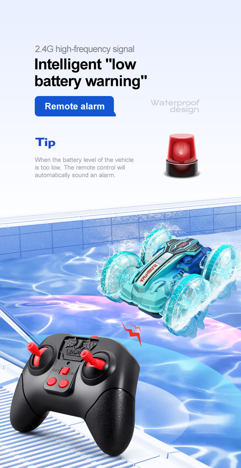 跨境热卖儿童遥控双面特技车充电款手势感应水陆两栖汽车玩具批发详情27