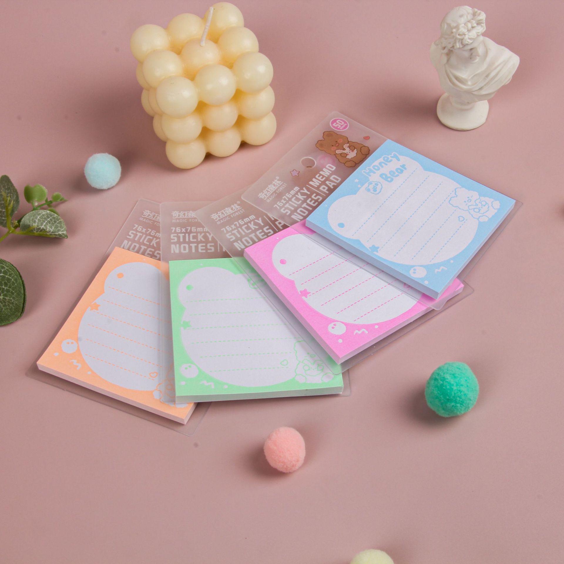 Colorful creative fluorescent sticky notes, advertising sticky notes, cartoon and cute N-time sticky notes, wholesale pic 4