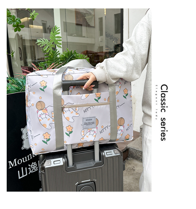 新款可爱大容量手提旅行收纳包衣服收纳袋单肩手提包行李袋旅行包详情4