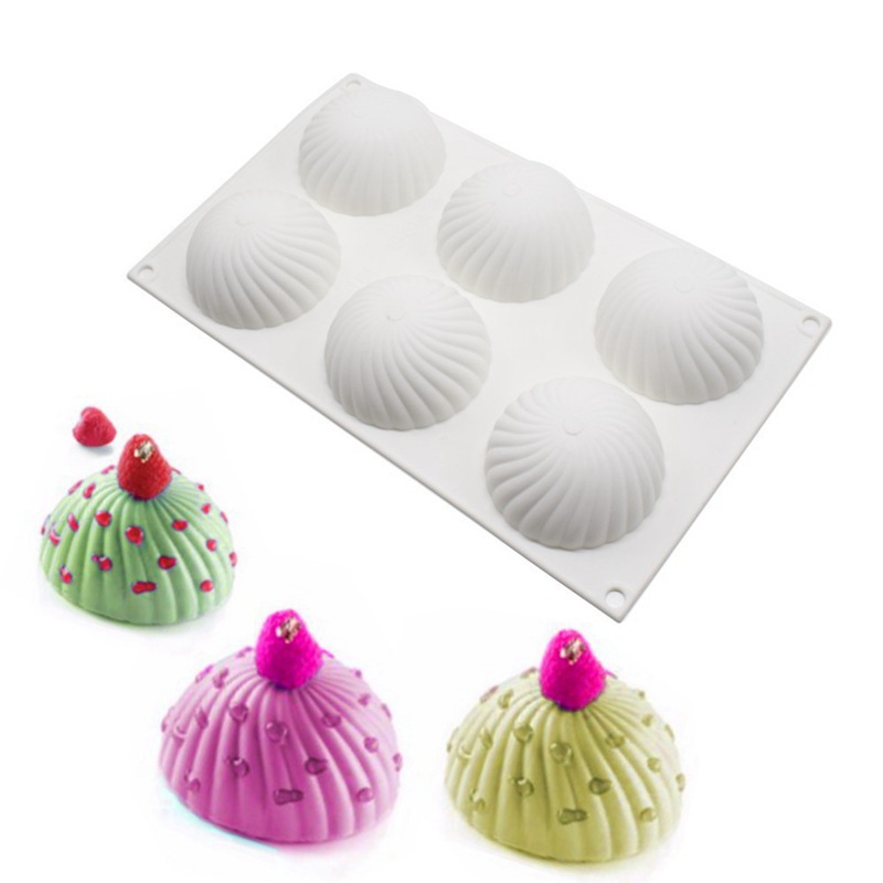 半圆慕斯蛋糕模具螺旋状包子白色慕斯模具 烘焙diy巧克力硅胶模具详情7