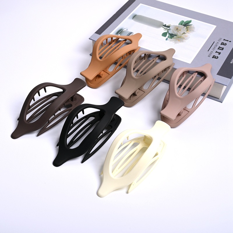 Large oval duckbill hairpin, matte scratch-off hairpin, high-end hairpin, shark clip at the back of the head, straight hairpin accessory pic 12