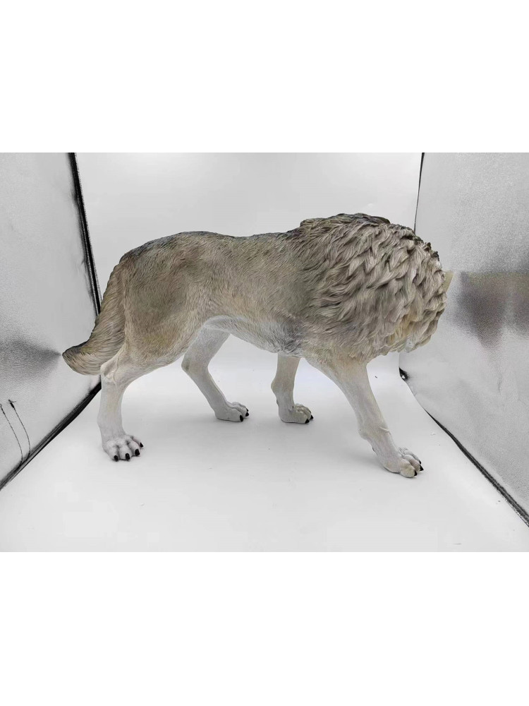 仿真小狼狗摆件  院装饰品美陈小狼狗动物雕塑盆栽树脂工艺品摆件详情10