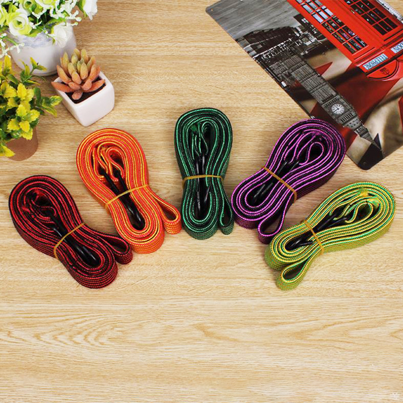 2-yuan store 1.5-meter colored flat binding bike rope, bicycle and motorcycle elastic binding strap, luggage rope and fixed strap pic 24