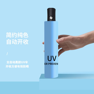 uv雨伞批发三折防晒遮阳伞晴雨两用折叠太阳伞手动可爱伞防紫外线详情4