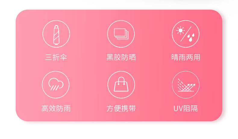 自动雨伞女夏晴雨两用伞太阳伞防晒防紫外线折叠遮阳伞定制LOGO伞详情2
