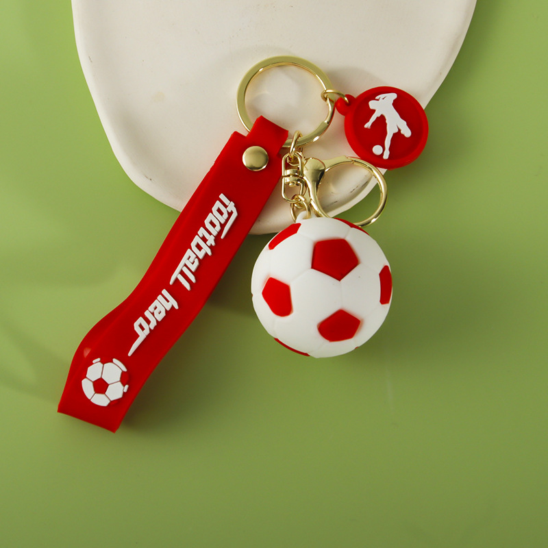 创意足球钥匙扣仿真迷你篮球挂件PVC软胶纪念品挂饰活动礼品批发详情30