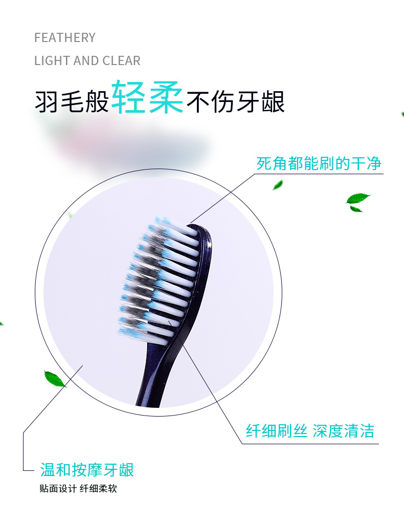 Wholesale of 789 high-quality adult soft-bristled toothbrushes in full English packaging, specially designed for export pic 5