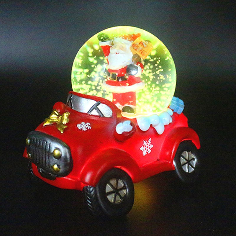 New Christmas crystal balls, luminous water balls, seven-color flashing snowflakes, glass balls, Christmas gift ornaments and decorations pic 7