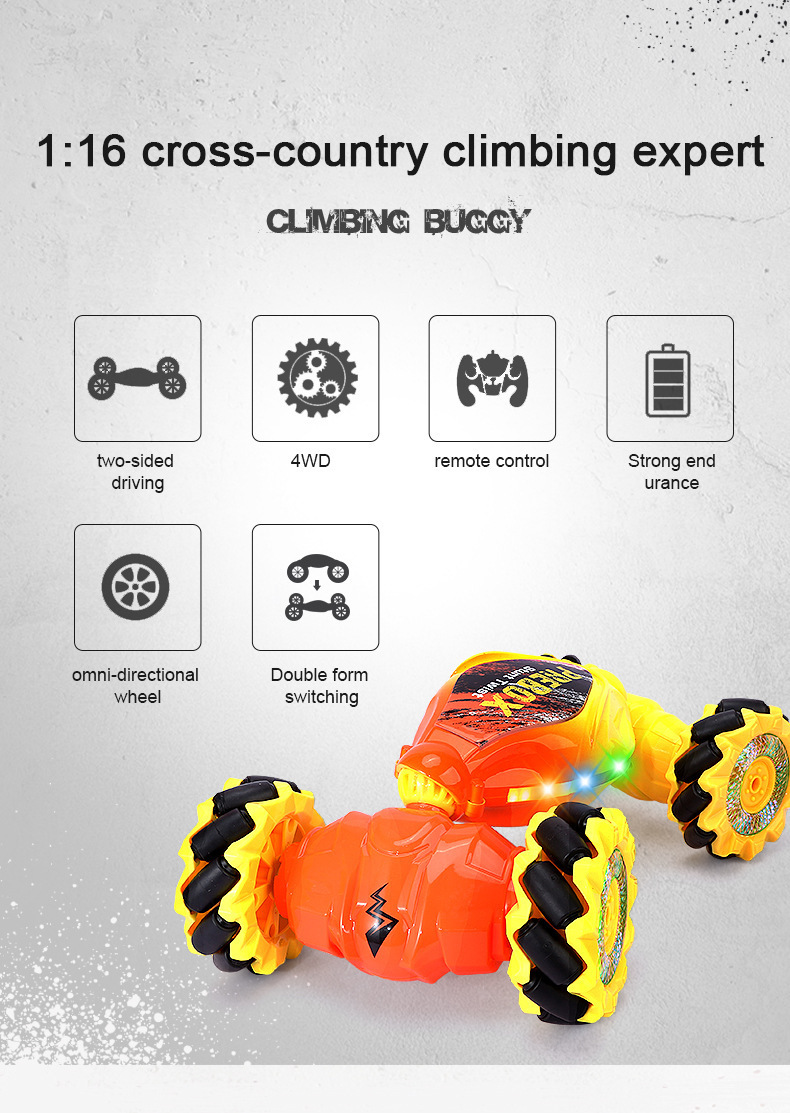 手势感应变形遥控车儿童玩具扭变车电动攀爬赛车越野漂移男孩礼物详情2