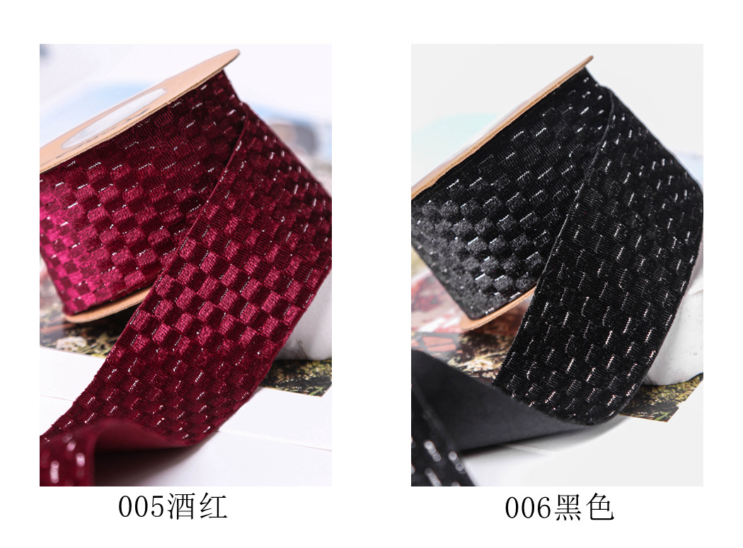 DIY silver wire flocked concave-convex checkered webbing, bow tie hair accessory, bow tie top hat, shoe flower accessory, plush silver onion ribbon pic 16