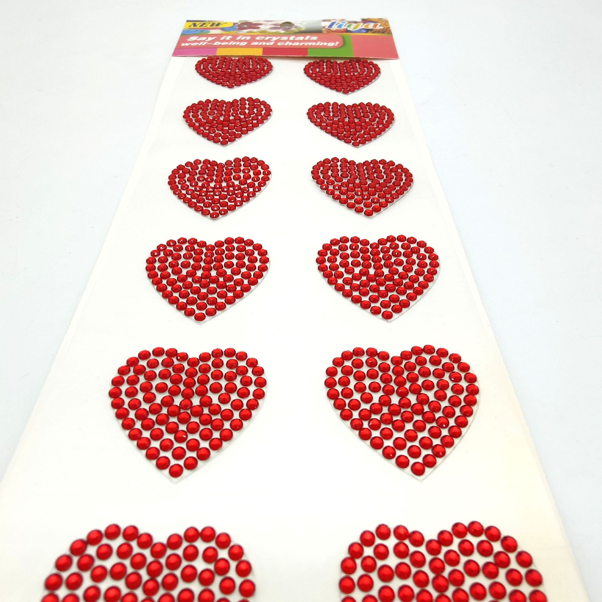 Daka acrylic decorative stickers, crystal gemstone stickers, car and mobile phone stickers, heart, crown, thumb, cherry pic 5