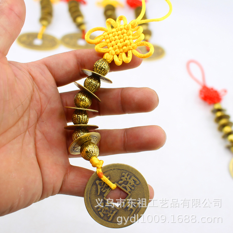 Genuine copper coins, Arhat beads, Five Emperors coins, copper coins, woven Five Emperors coins, pendants, copper coin craftsmanship, hanging signs, and Eight Trigrams plate manufacturers pic 43