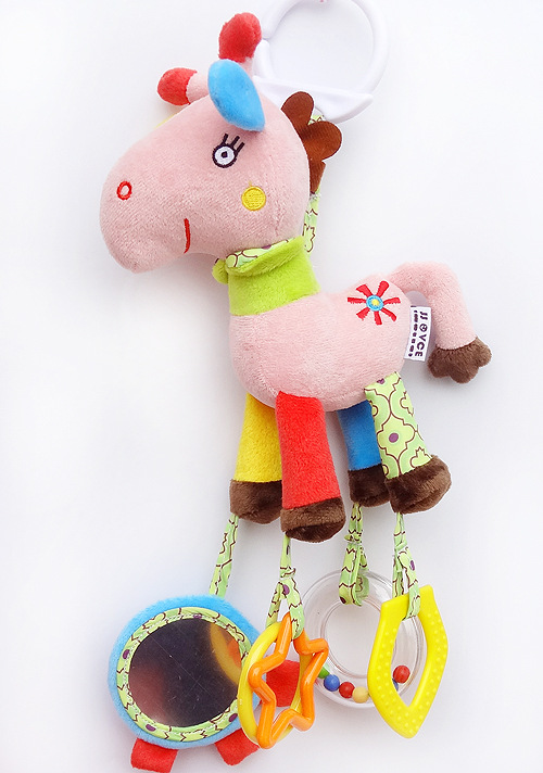 JJOVCE Baby Intelligence Soothing Doll, multi-functional animal bed bell, bed hanger, stroller hanger, baby cloth toy doll pic 45