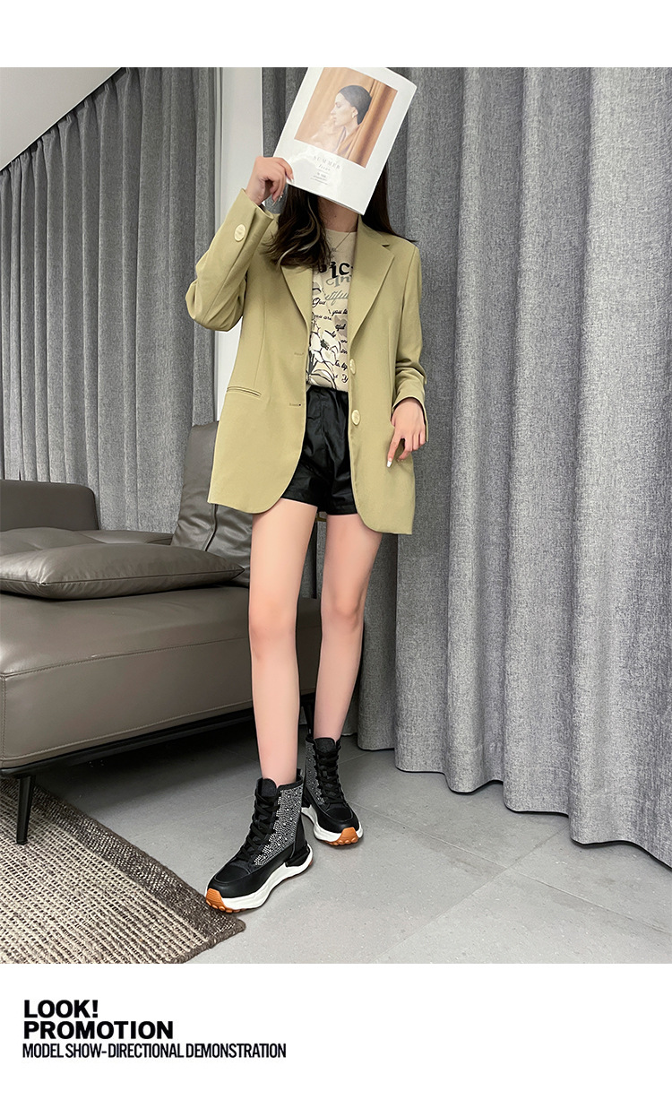 大码外贸单鞋2023新款秋季牛仔布厚底高帮水钻休闲鞋舒适运动鞋女详情14