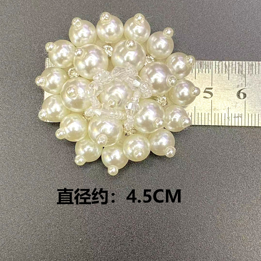 Línea europea y americana rosa forma de flor accesorios accesorios accesorios de pelo hechos a mano con cuentas zapatos y sombreros accesorios de ropa venta directa de fábrica al por mayor pic 7