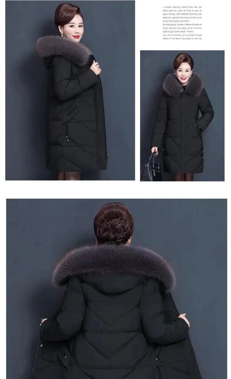 The 2021 new style of winter down jacket for middle-aged women is a thick and warm large-sized coat for middle-aged and elderly mothers in autumn and winter pic 14