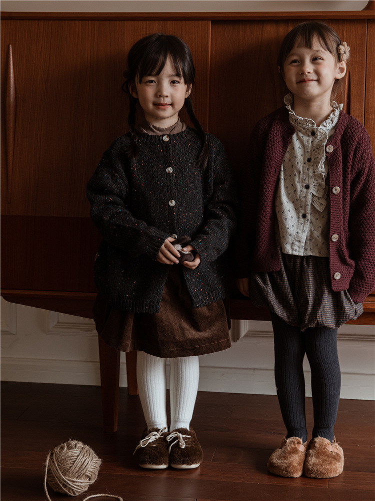 DK600冬季新款儿童打底裤复合色加绒加厚连脚裤宽条复合裤保暖潮详情15