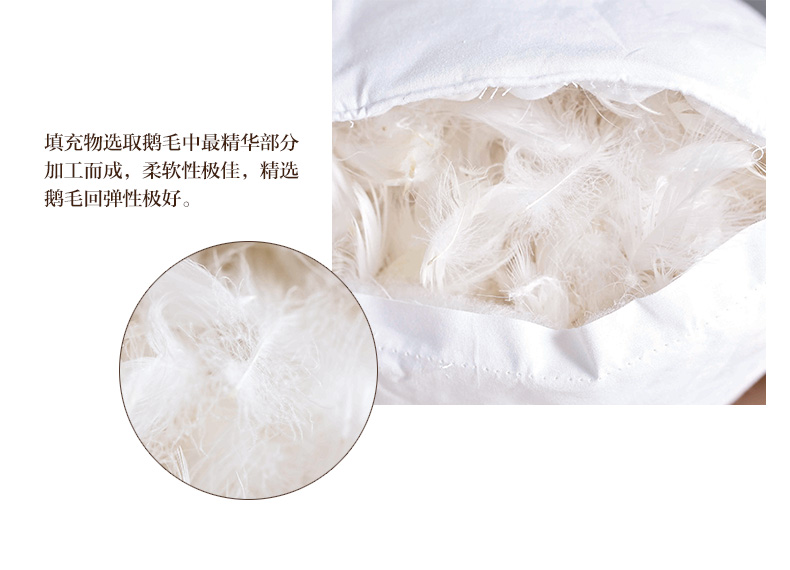 Shefan white goose down pillow core, three-layer craft down pillow core from a five-star hotel pic 16