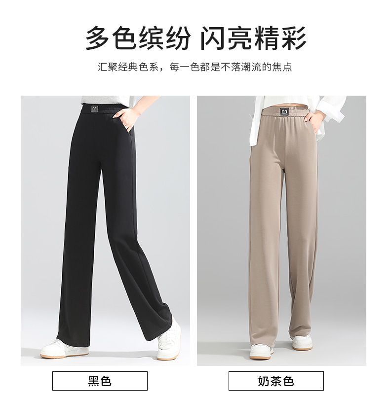 妈妈装松紧腰长裤直筒裤中老年40-60夏季新款百搭休闲垂感气质裤详情23