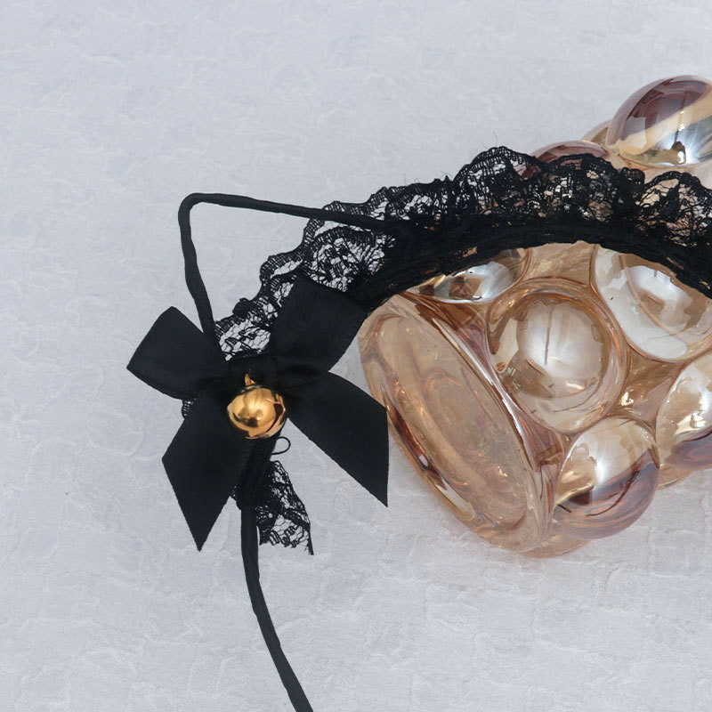 御姐萝莉可爱铃铛猫耳朵发箍花边蕾丝蝴蝶结发饰可爱饰品派对头饰详情2