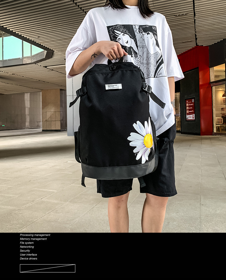 2021 Korean version fashionable couple style cartoon print cool backpack, large-capacity trendy schoolbag for junior and senior high school students pic 38