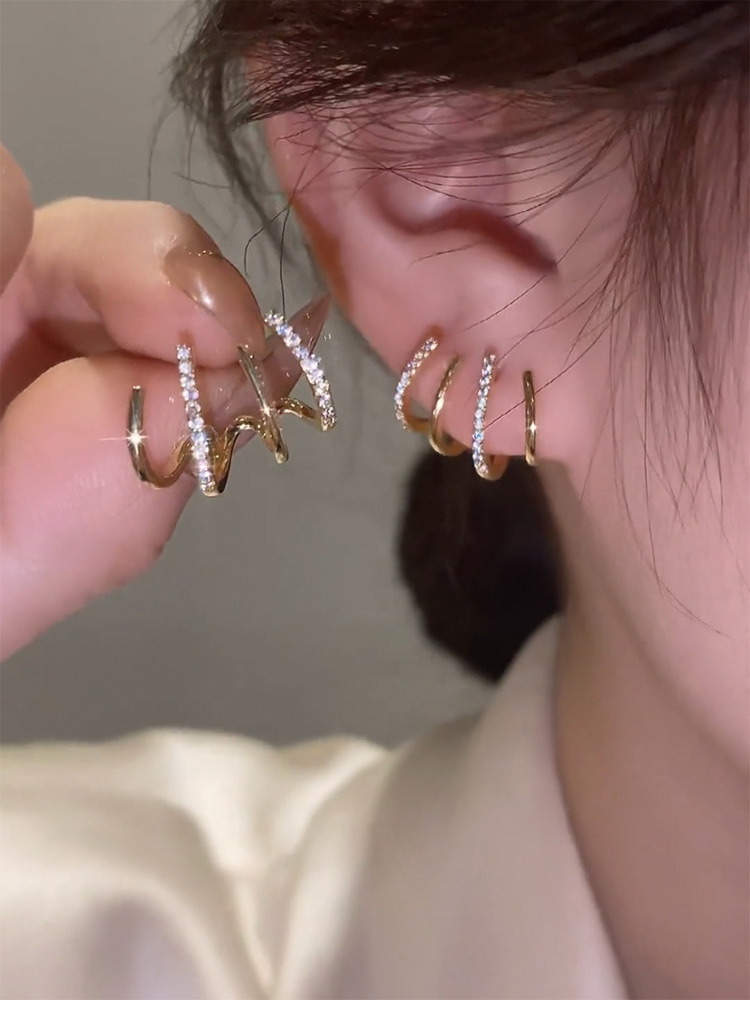 新品耳环小众设计感网红耳饰女防过敏925银针时尚四爪耳钉详情26