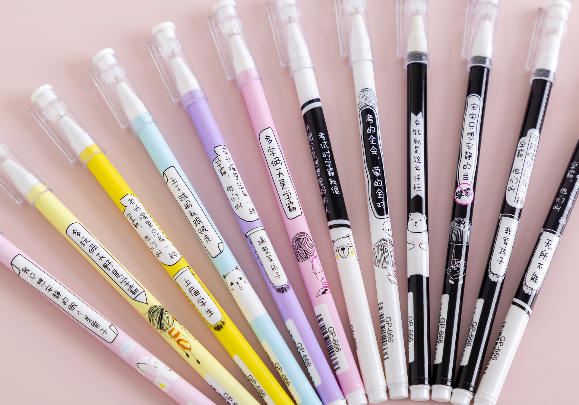 Outstanding students with creative academic performance, popular words, personalized gel pen, black 0.5, social worker, creative stationery, gel pen wholesale and customization pic 3