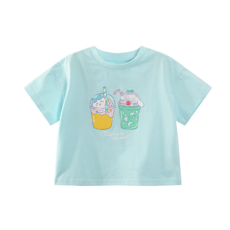 【 Free shipping for one Piece 】 Summer new U-family pure cotton cute cartoon printed short-sleeved T-shirt for boys and girls pic 4