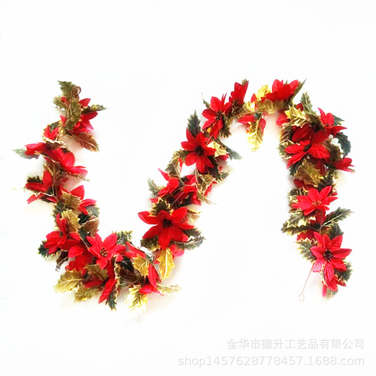 Desheng Factory supplies hotel and shopping mall scene decoration, Christmas hanging ornaments, decorative items, red fruits, Christmas flowers and rattan DIY pic 9