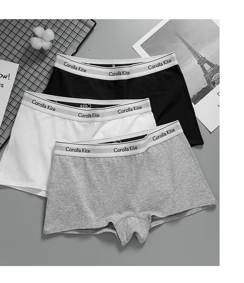 秋冬全棉散装内裤女纯棉裆7A中腰抗菌打底裤透气女士平角三角裤详情7