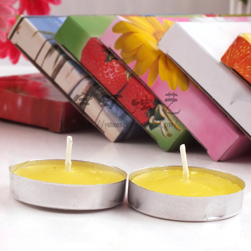 Smokeless and odorless candles, romantic scented candles, micro-tea, tea boiling, heating, aluminum shell candles wholesale pic 1