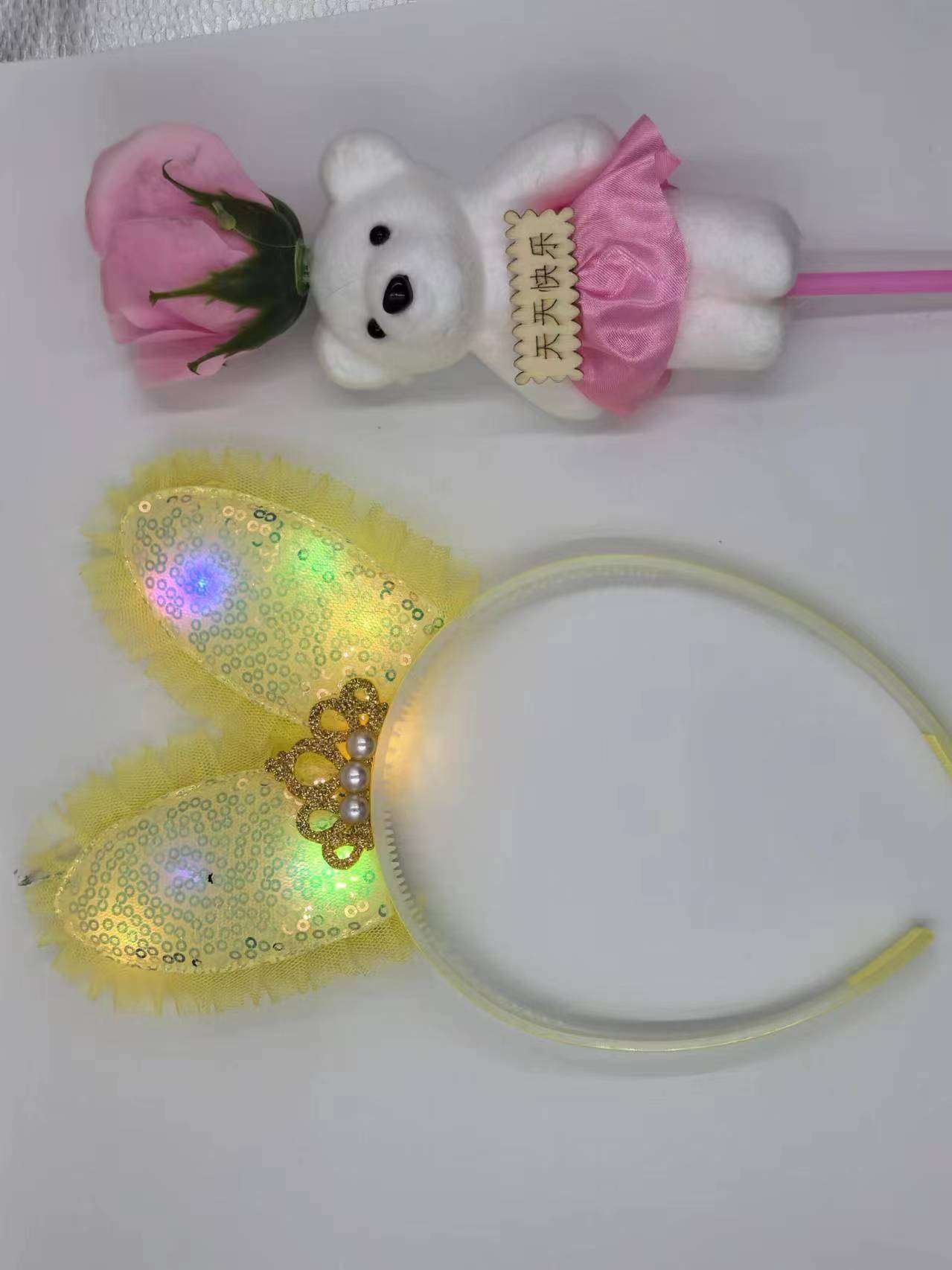 可爱大钻石结带七彩灯接口发箍详情9