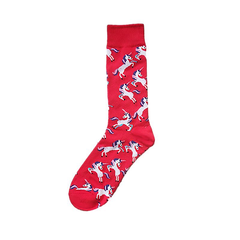 四季女棉彩虹香烟小马猫咪仙人掌酒吧潮流男中筒流行潮袜男袜袜子详情21