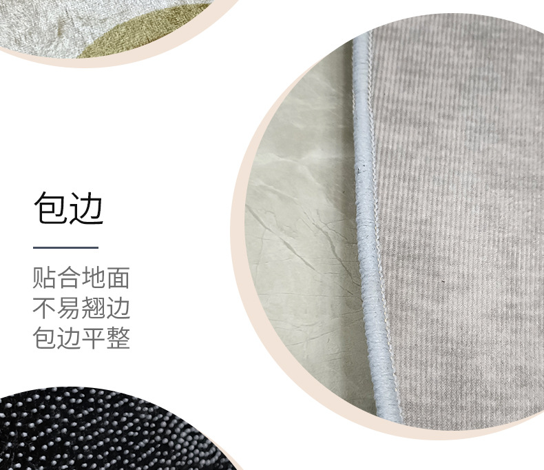 北欧风地毯地垫床边地毯入户门垫脚垫满铺客厅地毯 家用地毯地垫详情3