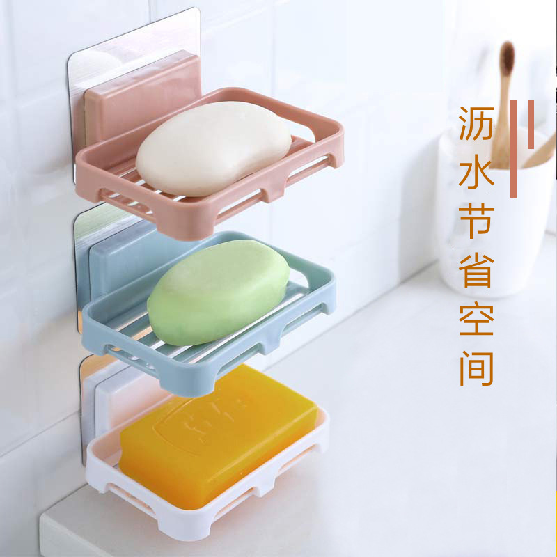 Creative water-draining wall-mounted suction cup, no need for drilling, cute Japanese soap box pic 1