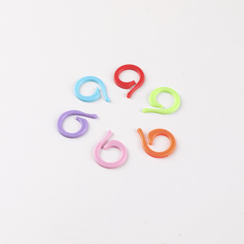 Colorful large open counter counting ring, sweater knitting mark buckle counting ring, comma circle counting buckle pic 6