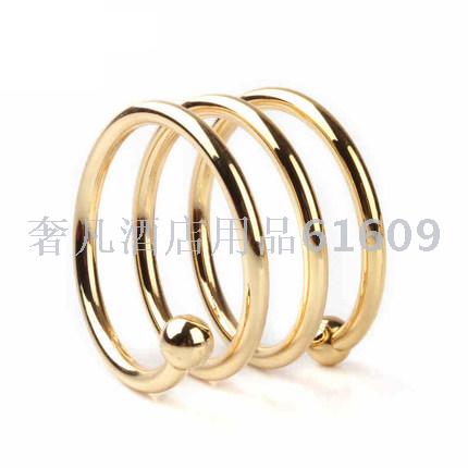Hotel supplies, napkin rings, banquet decorations, Western food buttons, napkin rings, napkin buttons, European alloy napkin rings, gold pic 17