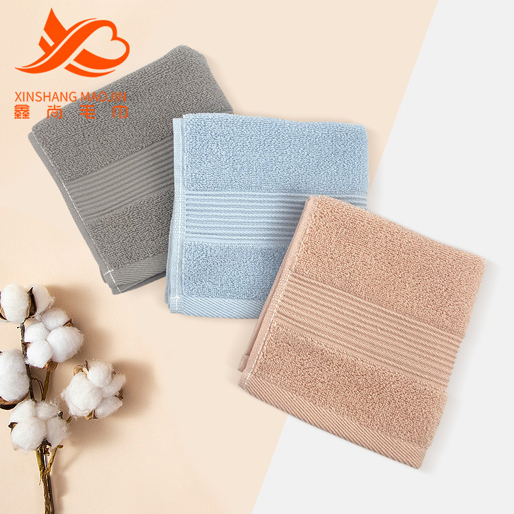 Wholesale pure cotton square towels 35*35 Xinjiang long-pile cotton Class A baby and mother small towels, non-shedding, soft and absorbent square towels pic 6