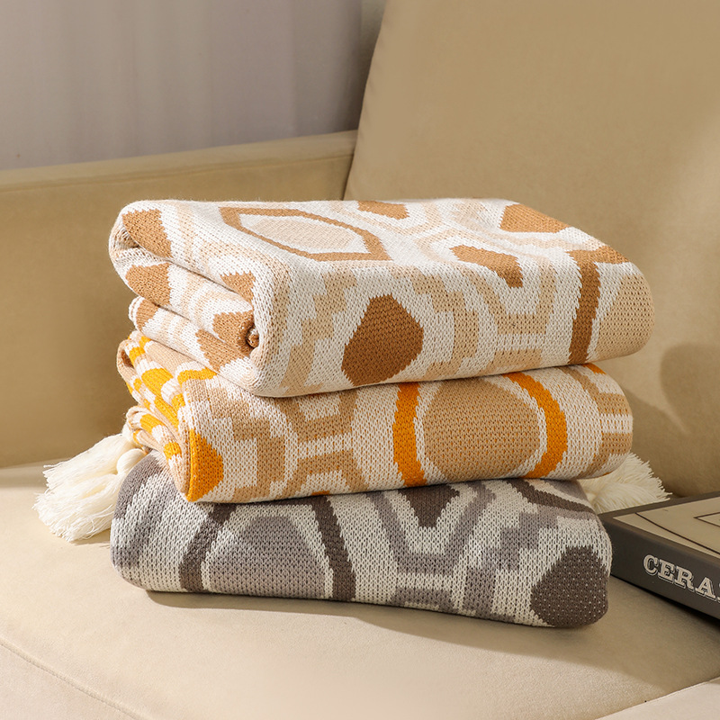 Bohemian blanket, sofa cover blanket, air conditioning blanket, knitted nap blanket, Class a blanket, bed end blanket, blanket pic 1